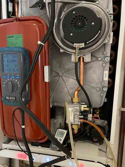 Full boiler service, clean and back up and running.