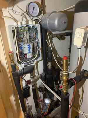 technical boiler repair on a boiler that is now running again.