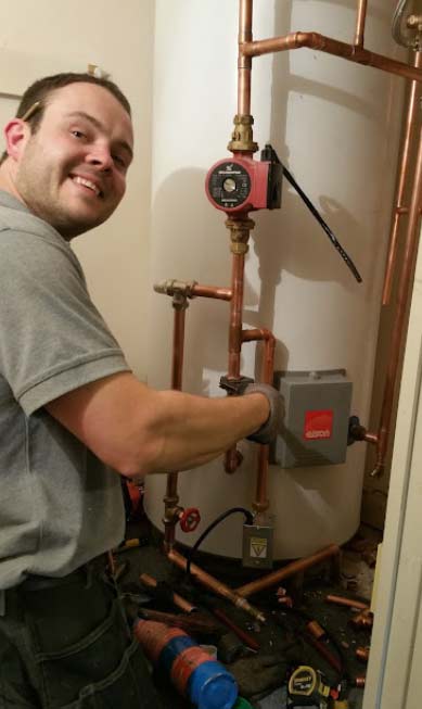 Gas engineer at work - THS Plumbing and Heating